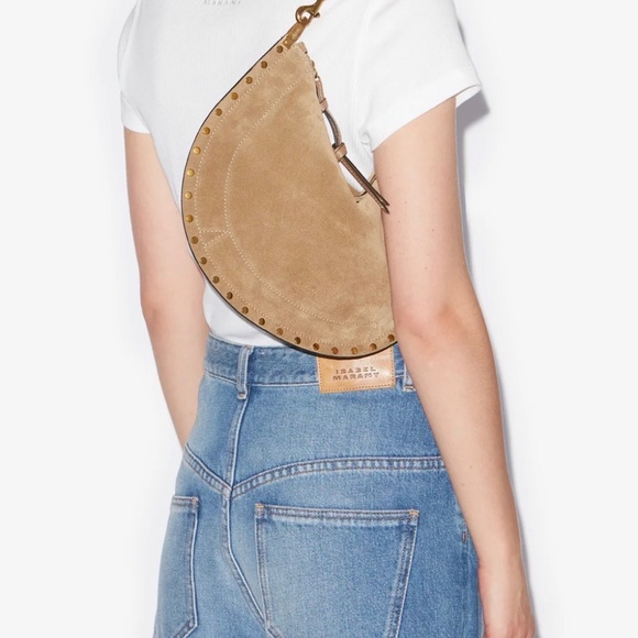 Isabel Marant Oskan Moon Sand Suede Soft Zip bag - Picture 2 of 10